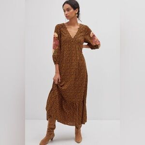 Farm Rio x Anthropologie Floral Embellished Maxi Dress